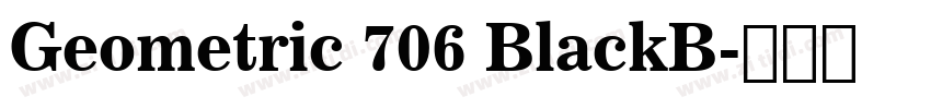 Geometric 706 BlackB字体转换
